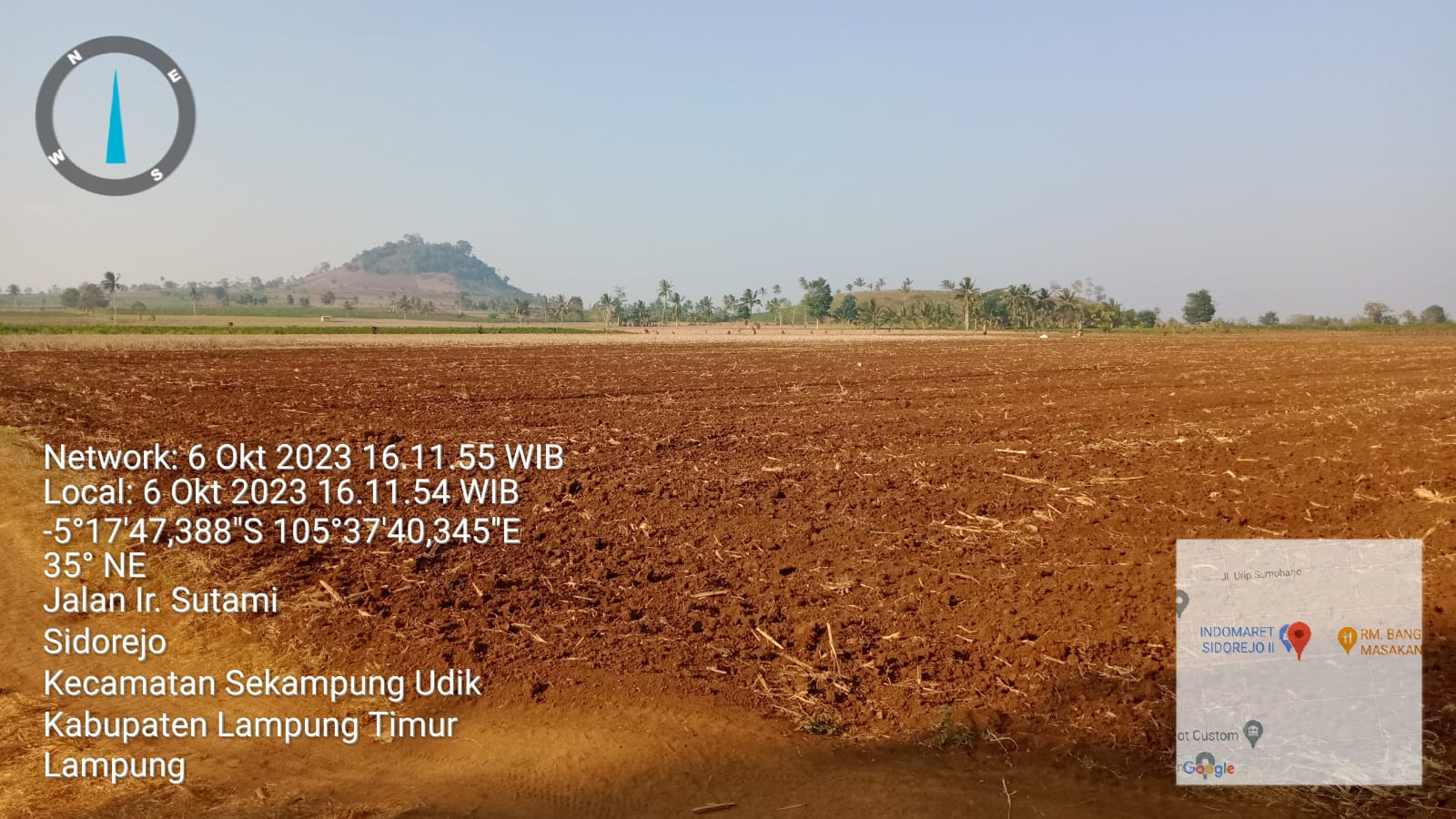 Lokasi penebangan kayu di Kawasan Hutan Lindung Register 38 tepatnya di Desa Bandar Agung, Kecamatan Bandar Sribawono, Kabupaten Lampung Timur. (Foto: Dok. Matahari Pos)